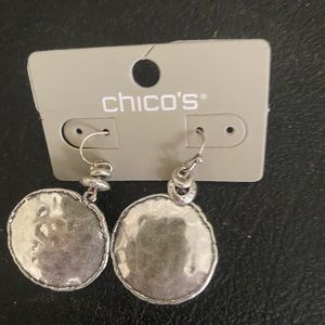 Silver looped Pierced Earrings NWT